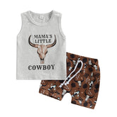 Mamas Little Cowboy - Sleeveless Tank Top Short Set